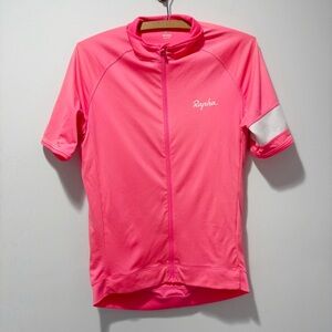 Rapha Core Jersey High Vis Pink Size Medium Full Zip Lightweight Pockets Stretch